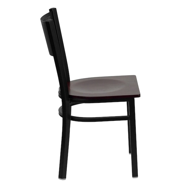 Flash Furniture Hercules Restaurant Chair, 17-1/4 in W 20" L 33-1/4" H - XU-DG-60115-GRD-MAHW-GG