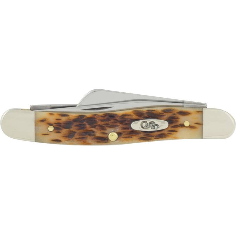 W.R. Case and Sons Cutlery Co. Amber Bone Medium Stockman Pocket Knife - FI00039