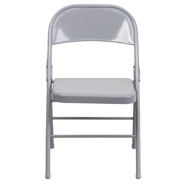 Flash Furniture Folding Chair, Metal, Gray - HF3-MC-309AS-GY-GG