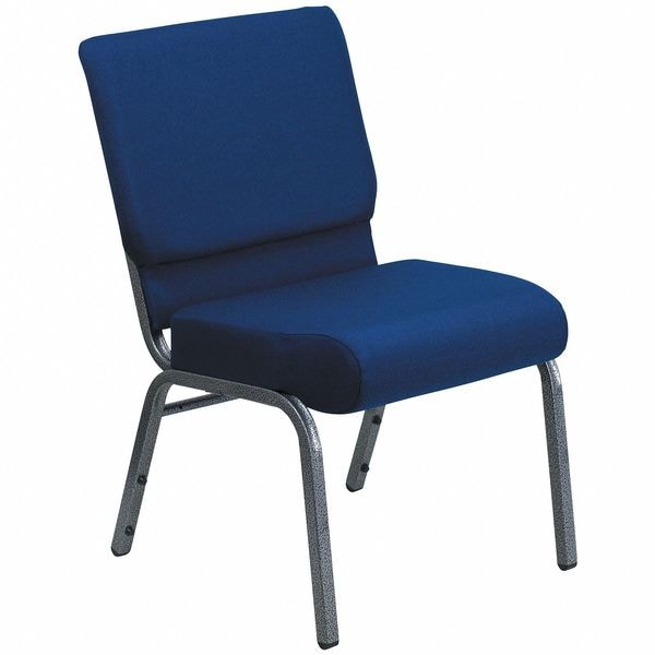 Flash Furniture Hercules Church Chair, Blue Back, 21-1/4 in W 25" L 33" H, Fabric Seat - FD-CH0221-4-SV-NB24-GG