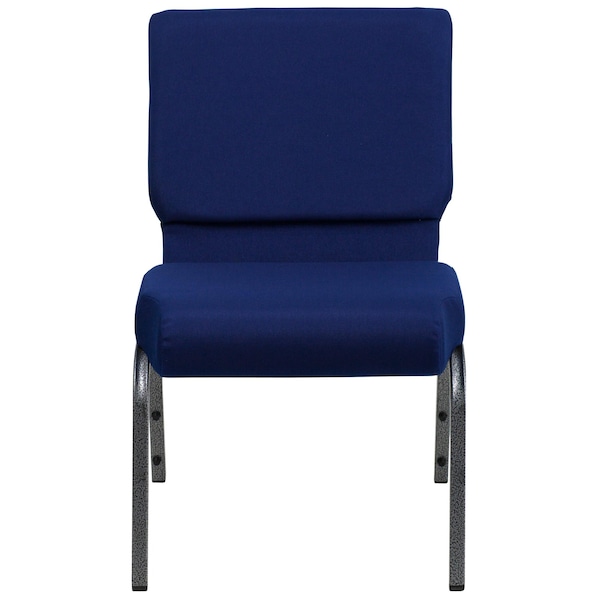 Flash Furniture Hercules Church Chair, Blue Back, 21-1/4 in W 25" L 33" H, Fabric Seat - FD-CH0221-4-SV-NB24-GG
