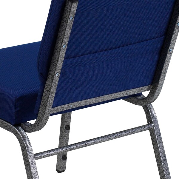 Flash Furniture Hercules Church Chair, Blue Back, 21-1/4 in W 25" L 33" H, Fabric Seat - FD-CH0221-4-SV-NB24-GG