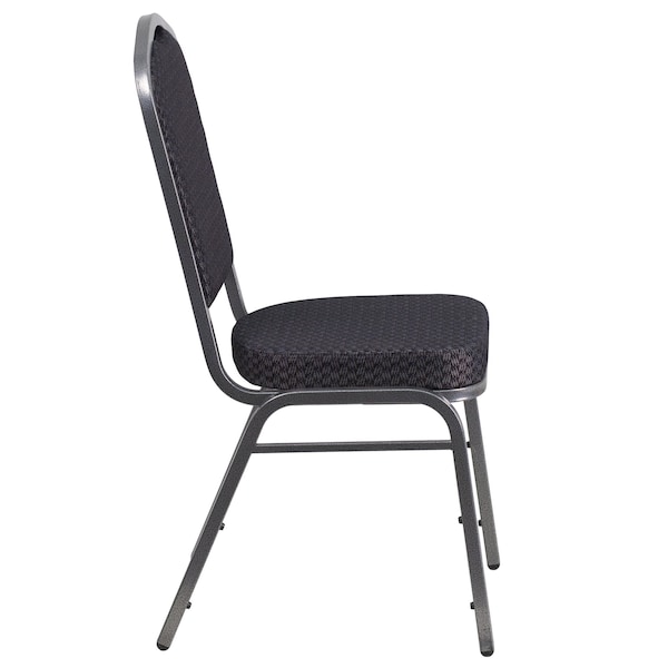 Flash Furniture Hercules Banquet Chair, Black Back, 17.25 W 20-1/4" L 38 H, Fabric Seat - HF-C01-SV-E26-BK-GG