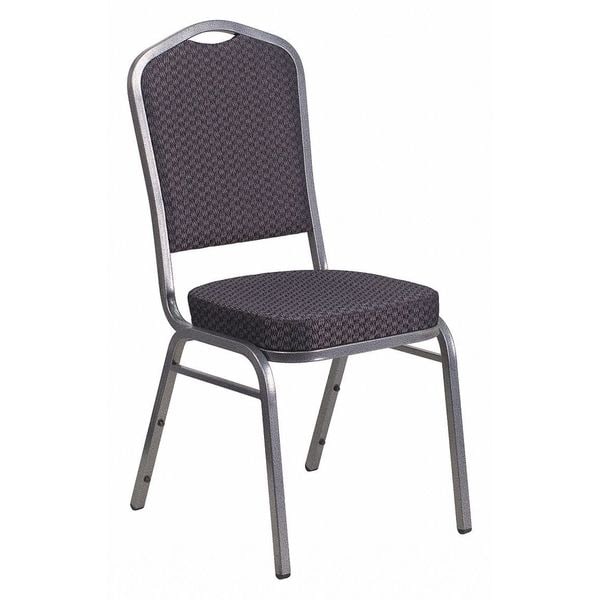Flash Furniture Hercules Banquet Chair, Black Back, 17.25 W 20-1/4" L 38 H, Fabric Seat - HF-C01-SV-E26-BK-GG