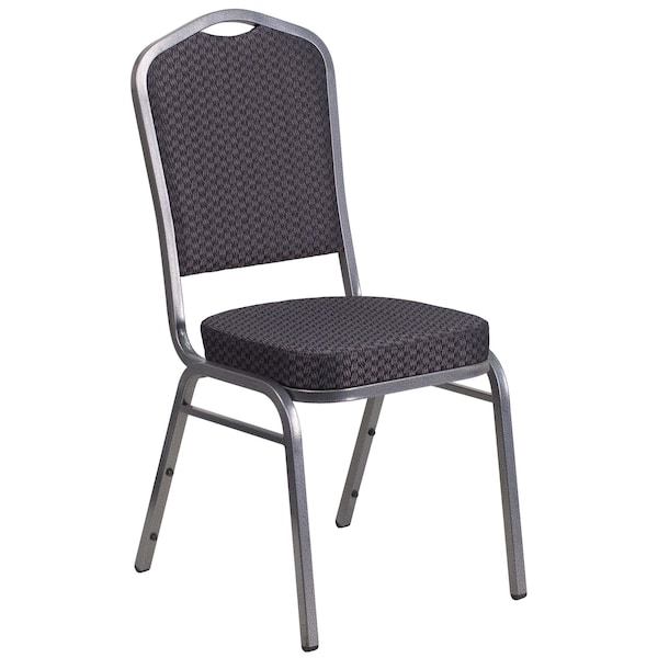 Flash Furniture Hercules Banquet Chair, Black Back, 17.25 W 20-1/4" L 38 H, Fabric Seat - HF-C01-SV-E26-BK-GG
