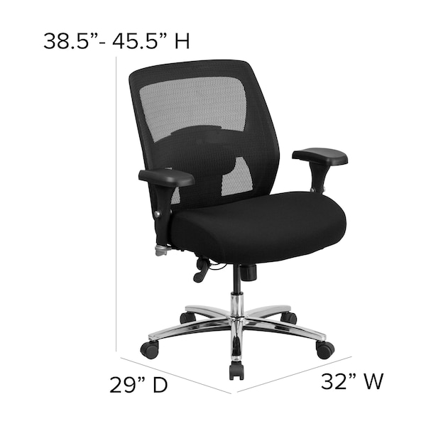 Flash Furniture Mesh Back Black Seat Executive Chair - GO-99-3-GG