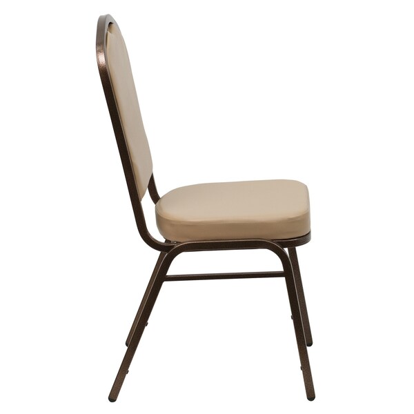 Flash Furniture Hercules Banquet Chair, Tan Back, 17-1/4 in W 20-1/4" L 38" H, Vinyl Seat - FD-C01-COPPER-TN-VY-GG