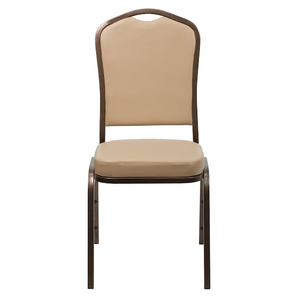Flash Furniture Hercules Banquet Chair, Tan Back, 17-1/4 in W 20-1/4" L 38" H, Vinyl Seat - FD-C01-COPPER-TN-VY-GG