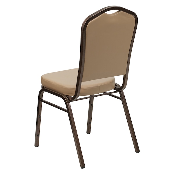 Flash Furniture Hercules Banquet Chair, Tan Back, 17-1/4 in W 20-1/4" L 38" H, Vinyl Seat - FD-C01-COPPER-TN-VY-GG