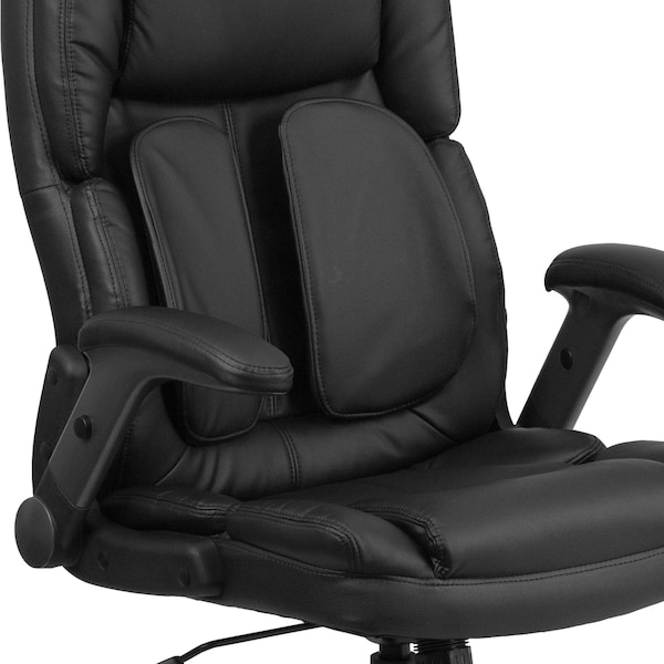 Flash Furniture Contemporary Chair Black High Back Exec Chair, Adjustable Arms, 19-3/4" to 22-1/2" Height, Metal - BT-90275H-GG