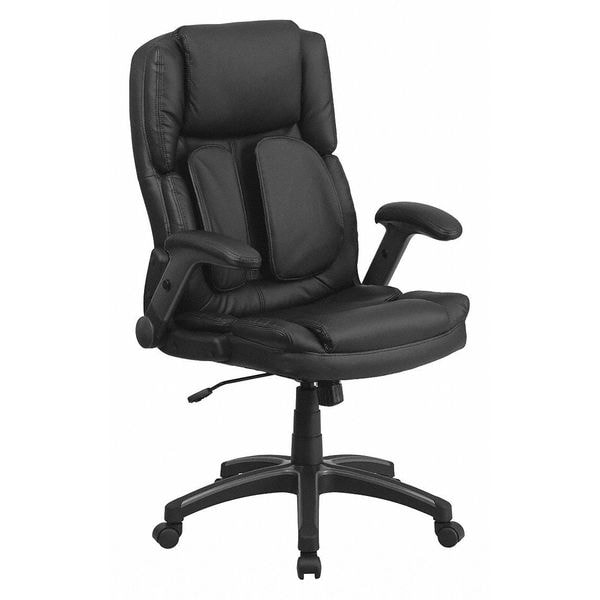 Flash Furniture Contemporary Chair Black High Back Exec Chair, Adjustable Arms, 19-3/4" to 22-1/2" Height, Metal - BT-90275H-GG
