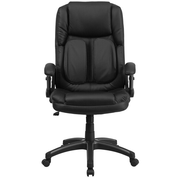 Flash Furniture Contemporary Chair Black High Back Exec Chair, Adjustable Arms, 19-3/4" to 22-1/2" Height, Metal - BT-90275H-GG