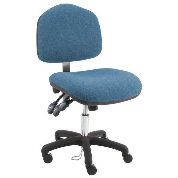 Benchpro Ergonomic Chair Ergonomic Chair, 17" to 22" Height, Vinyl, Blue - LNS-DCR-TLC-WW-BLUE