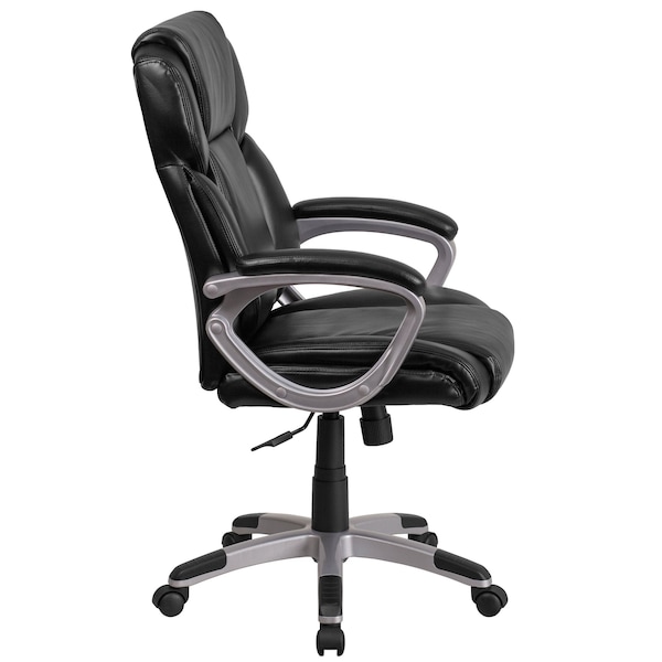 Flash Furniture Executive Chair, Mid-Back, Black Lthr - GO-2236M-BK-GG
