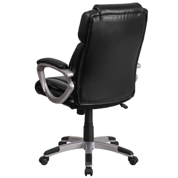 Flash Furniture Executive Chair, Mid-Back, Black Lthr - GO-2236M-BK-GG