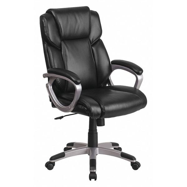 Flash Furniture Executive Chair, Mid-Back, Black Lthr - GO-2236M-BK-GG