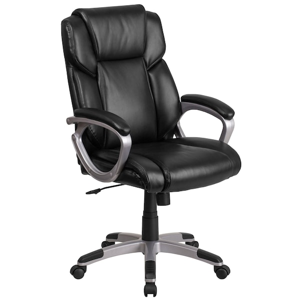 Flash Furniture Executive Chair, Mid-Back, Black Lthr - GO-2236M-BK-GG