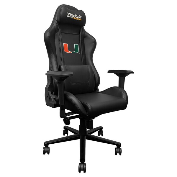 Dreamseat Xpression Pro Gaming Chair with University of Miami Hurricanes Logo - XZXPPRO032-PSCOL12110A