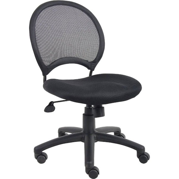 Boss Chair, 25 in W 25" L 38-1/2" H, Armless, Mesh Seat - B6215