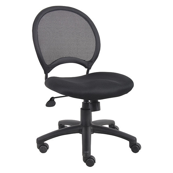Boss Chair, 25 in W 25" L 38-1/2" H, Armless, Mesh Seat - B6215