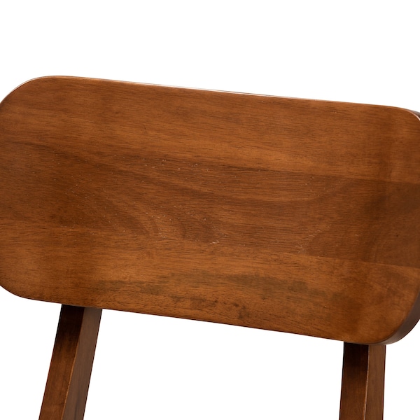Baxton Studio Euclid Mid-Century Modern Sand Fabric and Walnut Brown Finished Wood 2-Piece Dining Chair Set - 184-11648-ZORO