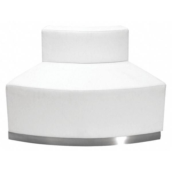 Flash Furniture Hercules Alon Convex Chair, White Back, 41-1/2 in W 25-1/4" L 27" H, Leather Seat - ZB-803-OUTSEAT-WH-GG