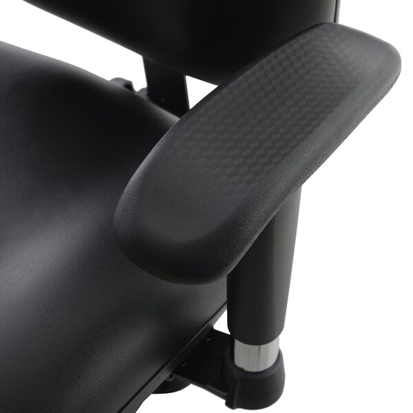 Regency Conley 24/7 Vinyl Office Chair Big & Tall 400lb Max Weight, Adjstbl Back & Seat Height W/ Whls, Blk - 247-VAM-BK