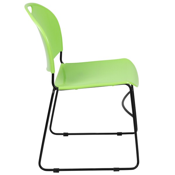 Flash Furniture Green Plastic Stack Chair, PK5 - 5-RUT-188-GN-GG