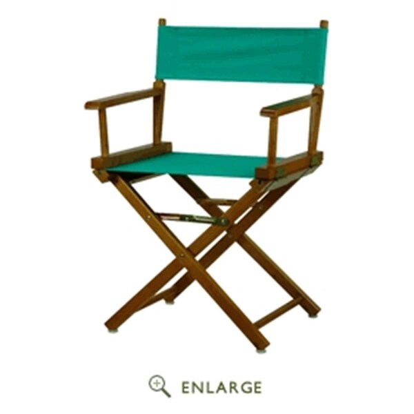 Casual Home 200-55-021-17 18 in. Directors Chair Honey Oak Frame with Teal Canvas - 200-55/021-17