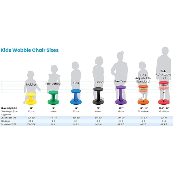 Kore Design Pre-Teen Wobble Chair 18.7in., Sand Dollar - KOR9119
