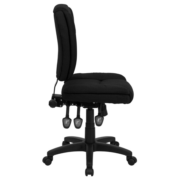 Flash Furniture Fabric Contemporary Chair, 18-1/4" to 21-1/2", Black Fabric - GO-930F-BK-GG