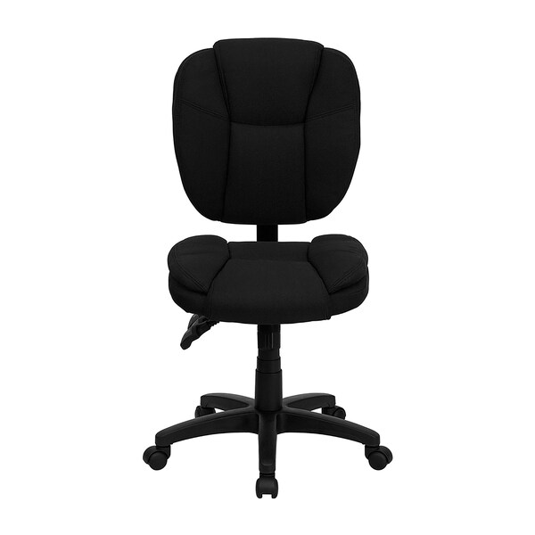 Flash Furniture Fabric Contemporary Chair, 18-1/4" to 21-1/2", Black Fabric - GO-930F-BK-GG