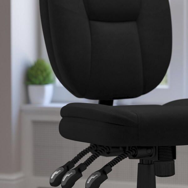Flash Furniture Fabric Contemporary Chair, 18-1/4" to 21-1/2", Black Fabric - GO-930F-BK-GG