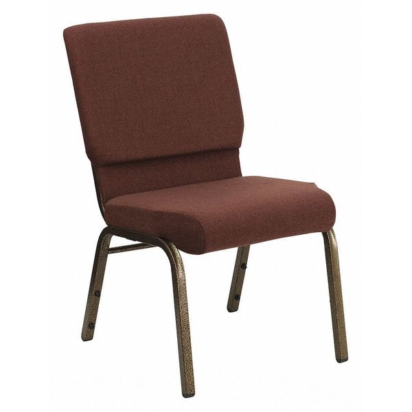 Flash Furniture Hercules Church Chair, Brown Back, 19-1/4 in W 25" L 33-1/4" H, Fabric Seat - FD-CH02185-GV-10355-GG