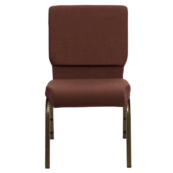 Flash Furniture Hercules Church Chair, Brown Back, 19-1/4 in W 25" L 33-1/4" H, Fabric Seat - FD-CH02185-GV-10355-GG