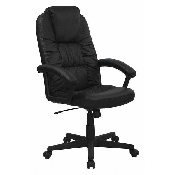 Flash Furniture Contemporary Chair Fixed Arms, 17-1/2" to 21-1/2" Height, Foam, Black - BT-983-BK-GG