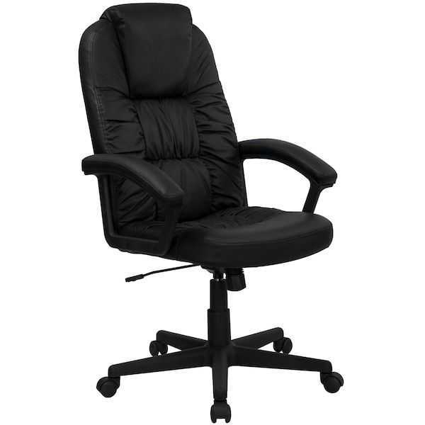 Flash Furniture Contemporary Chair Fixed Arms, 17-1/2" to 21-1/2" Height, Foam, Black - BT-983-BK-GG