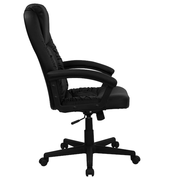 Flash Furniture Contemporary Chair Fixed Arms, 17-1/2" to 21-1/2" Height, Foam, Black - BT-983-BK-GG
