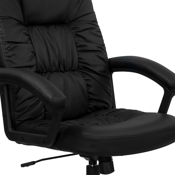 Flash Furniture Contemporary Chair Fixed Arms, 17-1/2" to 21-1/2" Height, Foam, Black - BT-983-BK-GG
