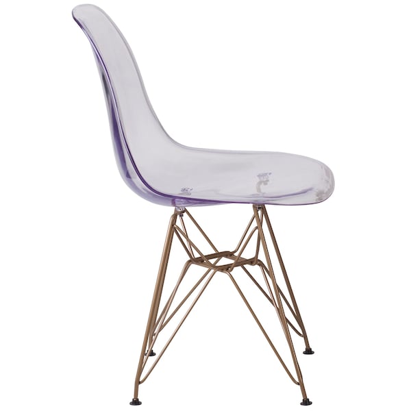 Flash Furniture Elon Ghost Chair, 18-1/4 in W 22-1/2" L 32" H - FH-130-CPC1-GG
