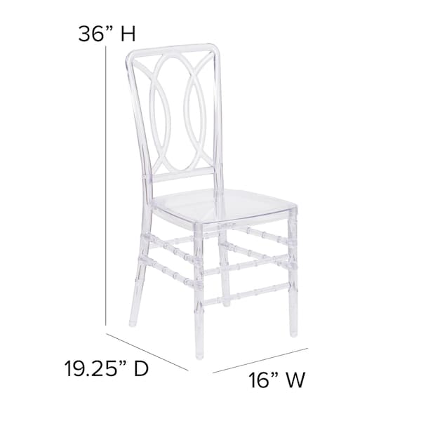 Flash Furniture Crystal Ice Stacking Chair - BH-H007-CRYSTAL-GG