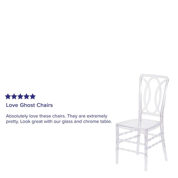 Flash Furniture Crystal Ice Stacking Chair - BH-H007-CRYSTAL-GG