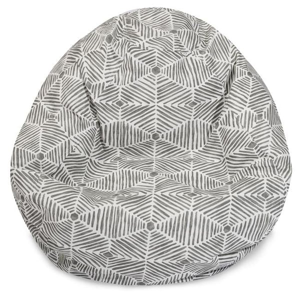 Majestic Home Majestic Home 85907248061 Charlie Gray Small Classic Bean Bag - 28 x 28 x 22 in. - 85907248061