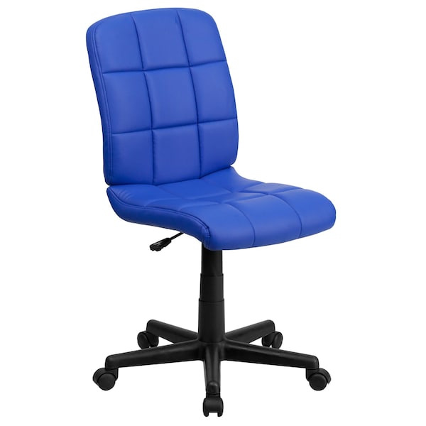Flash Furniture Vinyl Contemporary Chair, 16-3/4" to 21-3/4, Blue - GO-1691-1-BLUE-GG