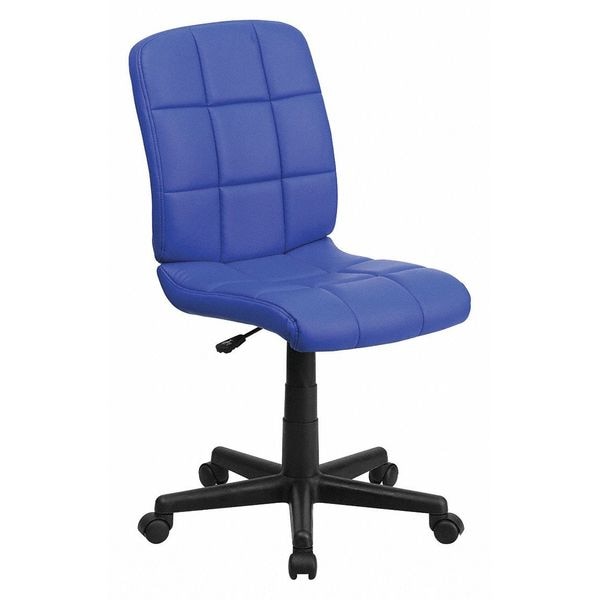 Flash Furniture Vinyl Contemporary Chair, 16-3/4" to 21-3/4, Blue - GO-1691-1-BLUE-GG