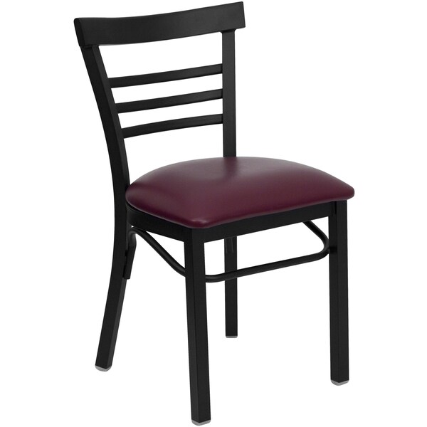 Flash Furniture Hercules Restaurant Chair, 17 in W 19-1/2" L 31-3/4" H - XU-DG6Q6B1LAD-BURV-GG
