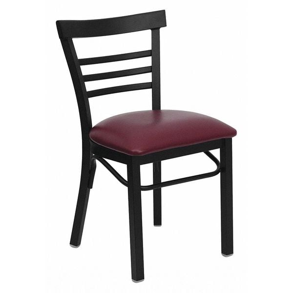 Flash Furniture Hercules Restaurant Chair, 17 in W 19-1/2" L 31-3/4" H - XU-DG6Q6B1LAD-BURV-GG