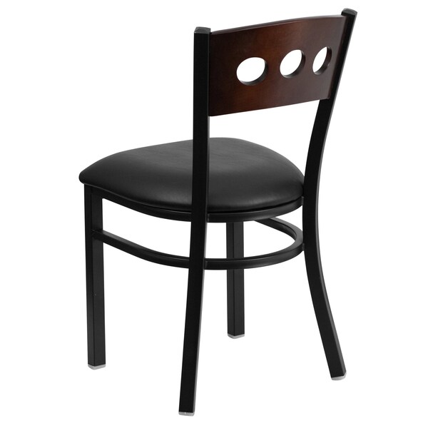 Flash Furniture Hercules Restaurant Chair, 17 in W 21" L 32" H, Vinyl Seat - XU-DG-6Y2B-WAL-BLKV-GG