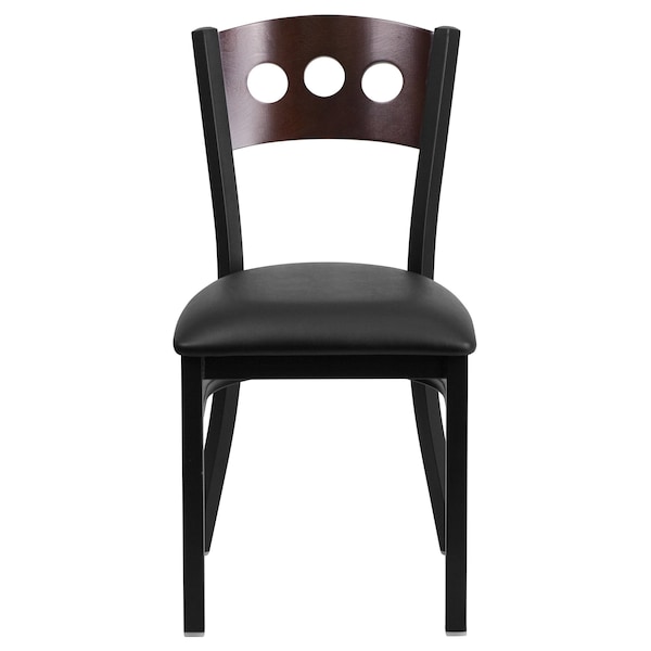 Flash Furniture Hercules Restaurant Chair, 17 in W 21" L 32" H, Vinyl Seat - XU-DG-6Y2B-WAL-BLKV-GG