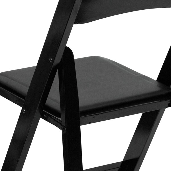 Flash Furniture Folding Chair, Wood, Black - XF-2902-BK-WOOD-GG